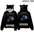 thumbnail image 1 of Doors Roblox-Sudadera con capucha y orejas de gato para parejas, suéter informal holgado de moda callejera, tendencia que combina con todo, Escape de la puerta, 1 of 4