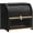 Black, variant on Bread Box, Bamboo Bread Box for Kitchen Countertop, 2 Tier Roll-Top Bread Bin, Food Storage Box, Large Capacity Keeper, Wooden Storage Cabinet, for Kitchen, Dining Room,