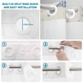 thumbnail image 4 of No Hook Shower Curtain, Blue Coastal Starfish Shower Curtains for Bathroom with See Through Top Window, Beach Ocean Nautical Shells Conch Waterproof & Washable Bath Curtain 60"x72", 4 of 9