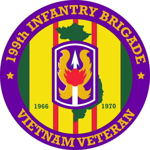 3.8 Inch 199th Light Infantry Brigade Vietnam Veteran Decal