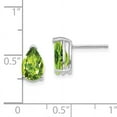 thumbnail image 2 of Primal Gold 14 Karat White Gold 9x6mm Pear Peridot Earrings, 2 of 4