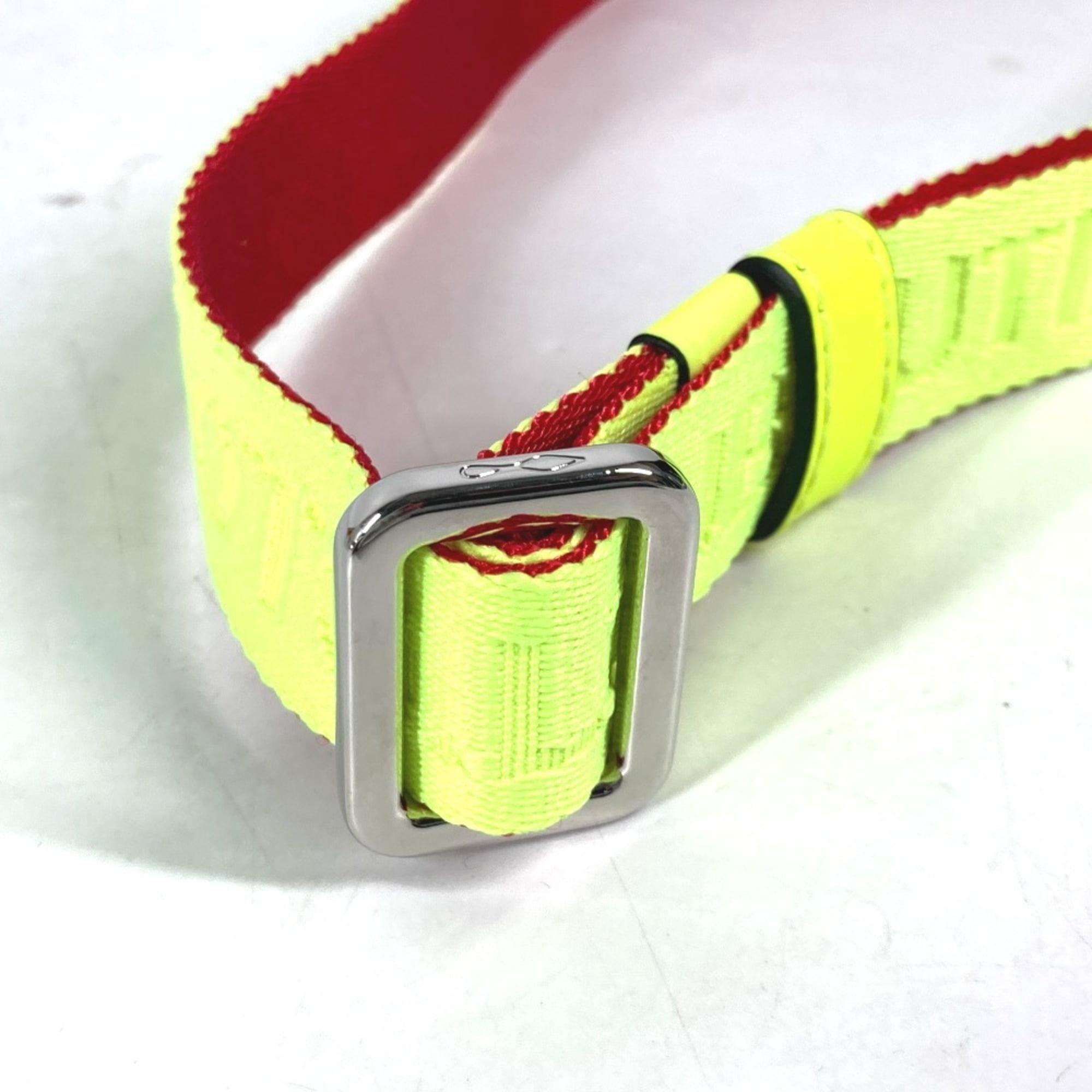 Christian Louboutin Logo Belt, Yellow Christian Louboutin Skinny Rubber Belt w/ Tags - Yellow  main image 3