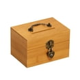 thumbnail image 2 of de madera clásica, caja de recuerdos con contenedor de bloqueo, caja de madera del del tesoro, caja de dinero para , mujeres, niñas, CUTICAT Hucha, 2 of 8