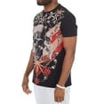 thumbnail image 2 of Men's Rhinestone Graphic T-Shirt, Skull Printed Bling Stone Studded, Slim Fit Casual Tee for Men, 2 of 3