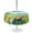Green, variant on Outdoor Tablecloth with Umbrella Hole for Patio/Picnic/Party/Camping, Cartoon Golf Waterproof Table Cloth Round Cover Washable, Chic Country Green Trees Cabins Sports (Dia 54")