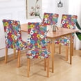 thumbnail image 2 of Yayeee 4 Pack Dining Chair Covers Stretch Parson Chairs Slipcovers Seat Protector, Whimsical Floral, 2 of 6