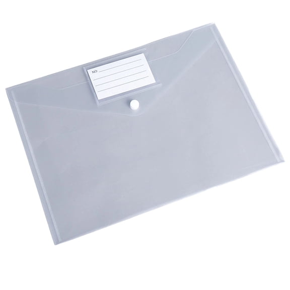 Clear Document Folders Plastic Envelopes Envelopes File Envelopes with Label Pocket and Snap Button for Home Work Office Organization, Letter Size/A4 Size