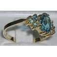 thumbnail image 3 of LBG 14k Yellow Gold Natural Blue Topaz Womens Promise Ring - Size 9.5, 3 of 4