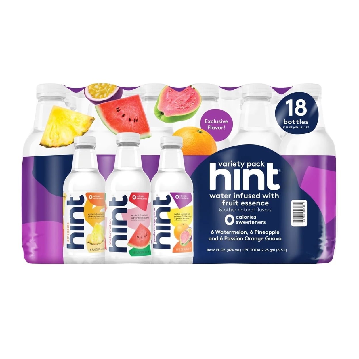 Hint Flavored Water Variety Pack, 16 Fluid Ounce (Pack of 18)