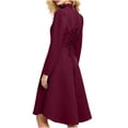 thumbnail image 5 of Blmnix Adjustable Waist Coats for Women Y2k Jacket Tie Poncho Womens Jackets Dressy Casual Rain Jackets Long High-Low Long Sleeve Red Winter Coat, 5 of 7