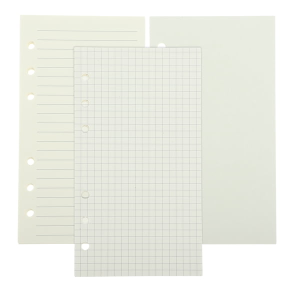 3 libros de repuestos para Bloc de notas, recambios de papel para cuadernos de hojas sueltas, recambios para agenda, recambios para carpetas