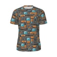 thumbnail image 5 of Wukai Industrial Transportation Print Men's Short-Sleeved Mesh T-Shirt,Quick-Dry Short Sleeve Workout T-Shirt-X-Small, 5 of 8