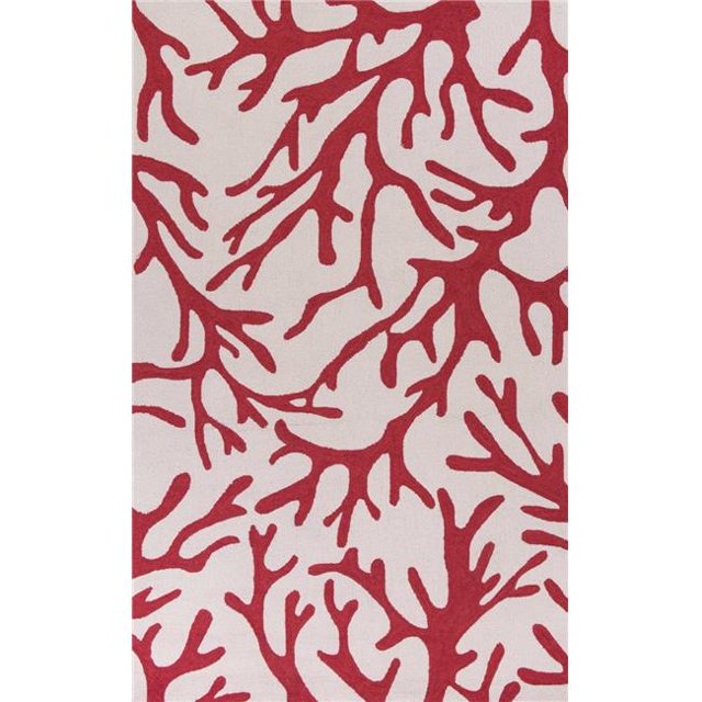 HomeRoots 349833 7 ft. 6 in. x 9 ft. 6 in. Polyester Ivory & Rust Area Rug