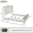 thumbnail image 7 of Roundhill Furniture Clelane Shiplap Wood Panel Bed, King Size, Weathered White and Gray, 7 of 7