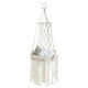 thumbnail image 1 of Perchero de ventana para gatos Unique Bargains, hamaca para gatos tejida a mano, colgar en la pared, cama para dormir y jugar, perchero para gatos sin cojín, blanco 11.8 in, 1 of 7
