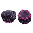 thumbnail image 1 of TISHITA 2 Pack Réutilisables Femmes Imperméables Chapeaux de Cheveux de Bain pour Salon - Noir Noir 1, 1 of 8