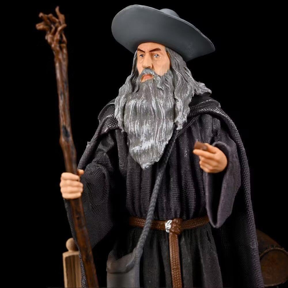 New Gandalf Figure, Staff Standing Gandalf Anime Figures 21cm/8.3inch Handmade PVC Cartoon Manga Game Character Model Decoration Craft Gift