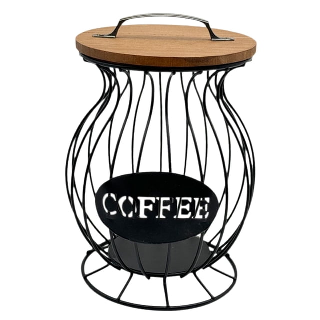 Organizador de cápsulas de café Cesta para cápsulas de café Barra de café de metal independiente M negro