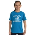 thumbnail image 5 of Save Chubby Mermaids Funny Manatees Crewneck T Shirts Boy Girl Teen Brisco Brands S, 5 of 6