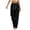 Black, variant on Cmtiyu Women's Cargo Pants, Baggy High Waist Drawstring Wide Leg Pants with Pockets, Casual Outdoor Jogger Pants, S-2XL