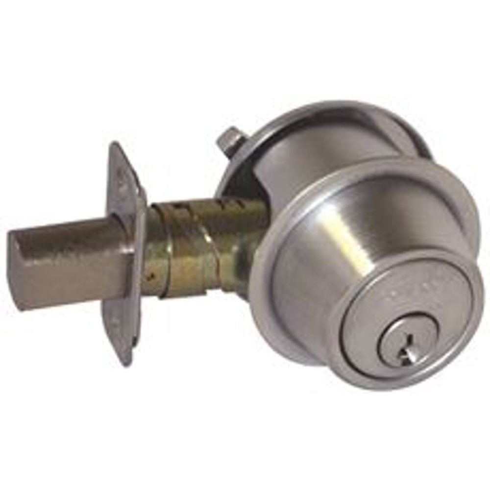 Schlage Bc500 Single Cylinder Deadbolt Adj Bs Sc1 Satin Chrome