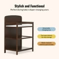 thumbnail image 5 of Dream On Me Anna 3-in-1 Convertible Crib with Changing Table Espresso, changing Pad Included, Converts from Baby Crib to Toddler Bed, Day Bed and Kids Sofa, Three Adjustable Mattress Height Positions, 5 of 13