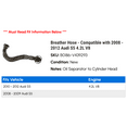 thumbnail image 2 of Breather Hose - Compatible with 2008 - 2012 Audi S5 4.2L V8 2009 2010 2011, 2 of 2