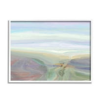 Abstract Pastel Canyon Landscape Abstract Graphic Art White Framed Art Print Wall Art