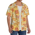 thumbnail image 4 of Fotbe Cute Pizza In Various print Short Sleeve Button Down Shirts for Men Casual Summer Beach Wrinkle Free Shirt-XX-Large, 4 of 7
