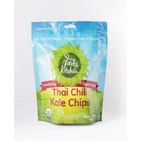 Thai Chili Spicy Kale Chips | Pack of 1, 2oz Bag | Vegan, Organic, Gluten Free, Dairy Free, Soy Free