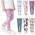 thumbnail image 1 of Girls Leggings for Kids Rainbow Print Casual Floral Pencil Pants Cute Toddler Skinny Trousers Teenage Child 2 To 9 Years17140 He Qiyong unisex, 1 of 1