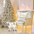 thumbnail image 3 of Lanpn White and Gold Christmas Cushion Covers 40x40 Set of 4, Decorative Gray Winter Snowflake Xmas Throw Covers Pillow Cases 16x16 for Home Bedroom R, 3 of 5