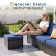 thumbnail image 3 of Gasee 7-Piece Patio Furniture Set,Outdoor Sectional Furniture, All-Weather PE Rattan Wicker Patio Conversation Set,Patio Sofa Set with Glass Table and Ottoman for Patio Garden Poolside,Blue, 3 of 9