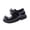 Black, variant on AVRNLIQ Kids Girls Black Faux Leather Dress Shoes Non-Slip Mary Jane Flats with Bow Hook and Loop,Size 22