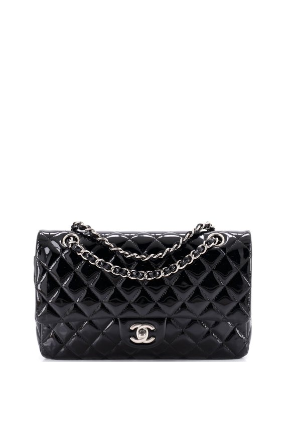 Pre-Owned Classic Double Flap Bag Quilted Patent Medium By Rebag