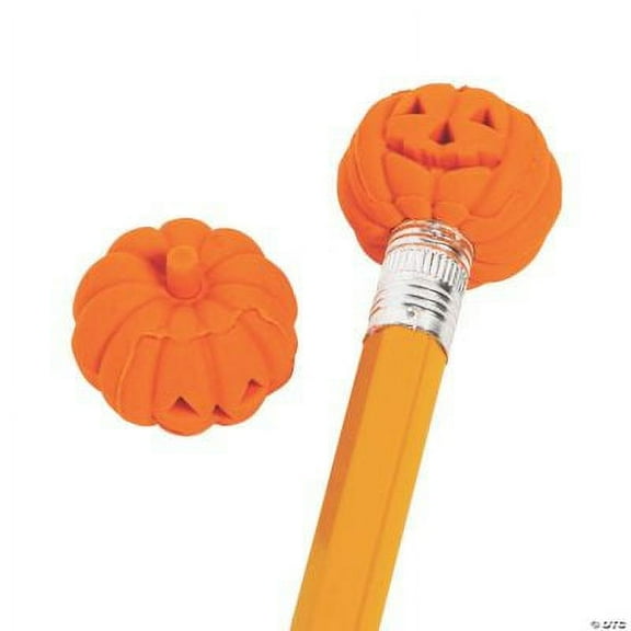 Bulk Pumpkin Eraser Pencil Toppers, Halloween, Stationery, 144 Pieces