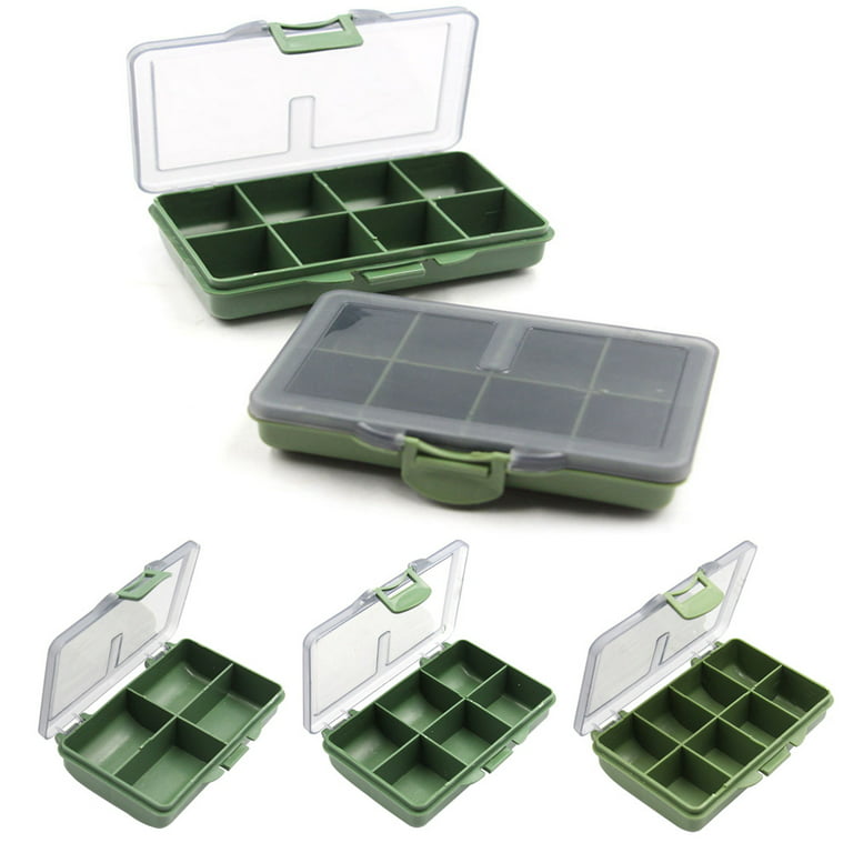 Cheers.US Multi-Grid PE Plastic Hard Fishing Tackle Box Portable Case Hooks  Lure Baits Storage Box Containers for Storing Hooks Sinker 