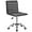 Grey, variant on LKUPM Mid Back Vanity Chair for Makeup Room, Low Back PU Leather Swivel Computer Desk, Task and Office Chair Retro with Armless Ribbed (White)