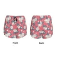 thumbnail image 4 of Disketp Rose Flowers Print Women's Shorts Workout Shorts for Athletic Gym Running Shorts with Phone Pockets, 4 of 8