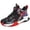 Red, variant on uikmnh Kids Basketball Shoes Breathable Mesh Non Slip High Top Sneakers for Boys Girls Sports Size:3