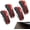 Red, variant on 4 PCS Car Lower Bumper Lip Diffuser, Anti-scratch Triangular-shape Bumper Lip Splitter with Screw, Exterior Rear Canards Fins Spoiler Canards Kit, Universal for Most Cars (Red)