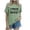 Light Green, variant on HXWCHsWomen Essential Plain TeeWomen's Casual Crew Neck Letter Print T-Shirt Everyday Fashion top Comfortable Short Sleeve Tee XL Black