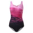 thumbnail image 5 of WREESH Athletic Swimwear for Women & Teens - Tummy Control One Piece Bathing Suit Quick-Dry Competition Swimsuit Hot Pink, 5 of 6