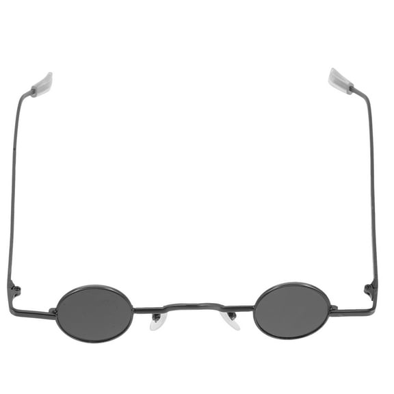 Raindrops Small Round Frame Sunglasses for Beach Made of PC and Metal Lightweight Fashion Design Black Color