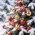 thumbnail image 5 of LSLJS Christmas Tree Ball Ornaments Gift Box Set, 50 Pcs Red & Gold Shatterproof Glitter Multi-Style Hanging Ball Bauble Sphere,Christmas Decorations, Christmas Theme Pendant for Wedding Party, 5 of 8