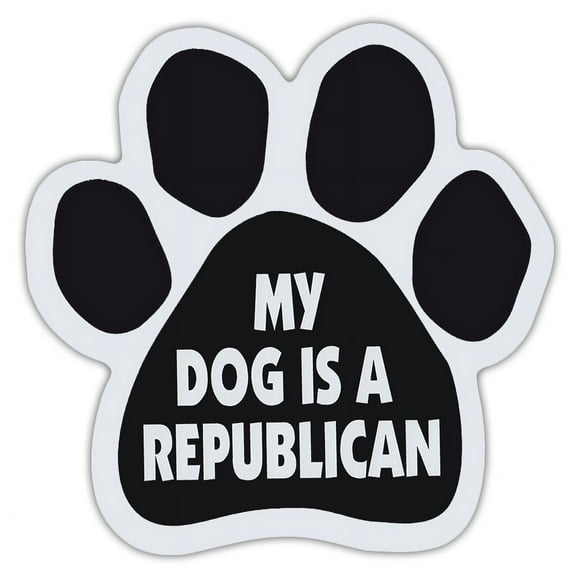 Dog Paw Shaped Magnets: My Dog Is A Republican (Political) | Dogs, Gifts, Cars