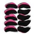 thumbnail image 2 of 10 piezas de cubiertas de cabeza de hierro de golf impermeables, cubiertas de cabeza de palo de golf, protector de protección que se adapta a todas Rosado Macarena Cubierta de cabeza de hierro de golf, 2 of 8