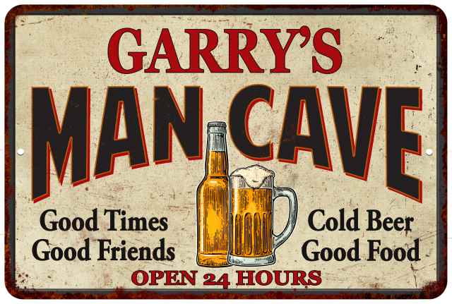 Man Cave Lodge and Bar Retro Tin Metal Sign 13 x 16in 