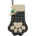 thumbnail image 3 of Dalrosia 2PCS Christmas Stockings for Cat Dog Burlap Paw Stockings for Pet Buffalo Plaid Santa Stocking Fireplace Hanging Stockings Personalize Christmas Decoration, 3 of 4