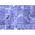 thumbnail image 1 of Ahgly Company Machine Washable Indoor Rectangle Patchwork Blue Transitional Area Rugs, 5' x 8', 1 of 4